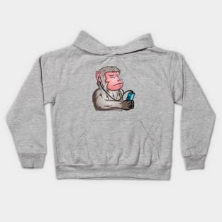 Monkey Walkman Meme Kids Hoodie